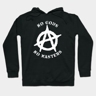 no gods no masters white 2 Hoodie